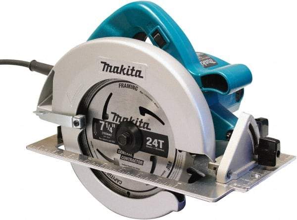 Makita - 15 Amps, 7-1/4" Blade Diam, 5,800 RPM, Electric Circular Saw - 5/8" Arbor Hole, Right Blade - Makers Industrial Supply