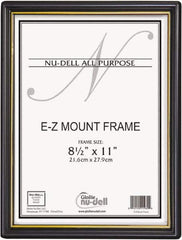 Nudell - Black/Gold Mount Frame - 11" High x 8-1/2" Wide - Makers Industrial Supply