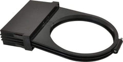 Made in USA - 4" Wide, 2 Magnification Task & Machine Light Shade Mount Magnifier - Black, For Use with Task Light - Makers Industrial Supply