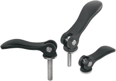 KIPP - #6-32, Aluminum Threaded Stud Adjustable Clamping Handle - 41.7mm OAL, 13mm High - Makers Industrial Supply