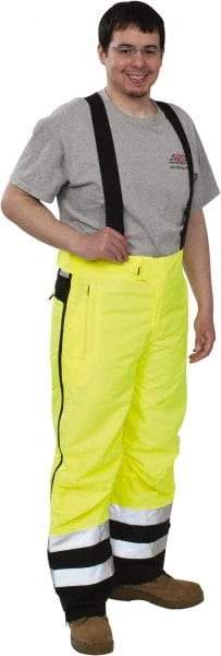 OccuNomix - Size 2XL, Black & Yellow, Rain Pants - 3 Pockets - Makers Industrial Supply