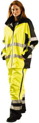 OccuNomix - Size L, Yellow, Rain Jacket - 39-43" Chest, 3 Pockets - Makers Industrial Supply