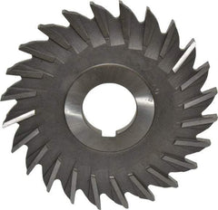 Made in USA - 4" Diam x 1/4" Width of Cut, 24 Teeth, Cobalt Side Milling Cutter - Straight Teeth, Uncoated - Makers Industrial Supply