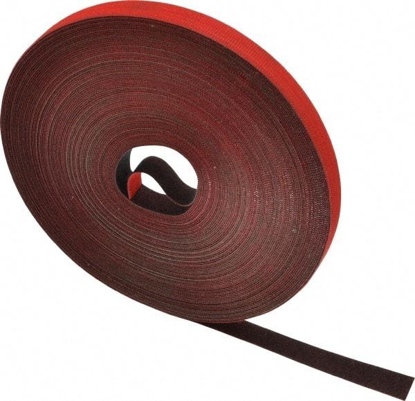 VELCRO Brand - 1/2" Wide x 25 Yd Long Self Fastening Tie/Strap Hook & Loop Roll - Continuous Roll, Red, Printable Surface - Makers Industrial Supply