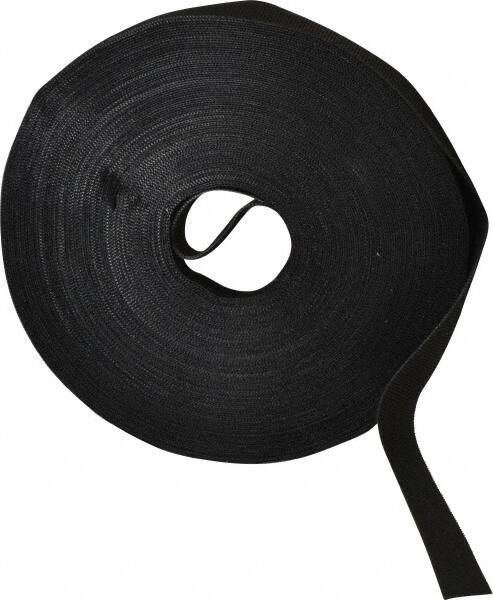 VELCRO Brand - 5/8" Wide x 25 Yd Long Self Fastening Tie/Strap Hook & Loop Roll - Continuous Roll, Black, Printable Surface - Makers Industrial Supply