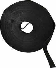 VELCRO Brand - 5/8" Wide x 25 Yd Long Self Fastening Tie/Strap Hook & Loop Roll - Continuous Roll, Black, Printable Surface - Makers Industrial Supply