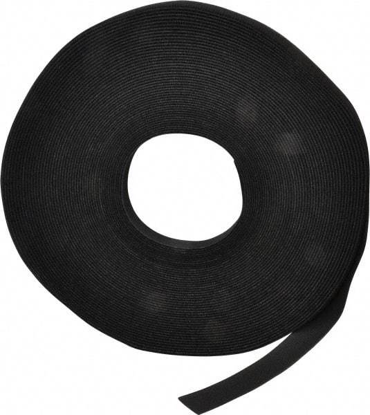 VELCRO Brand - 3/4" Wide x 25 Yd Long Self Fastening Tie/Strap Hook & Loop Roll - Continuous Roll, Black - Makers Industrial Supply