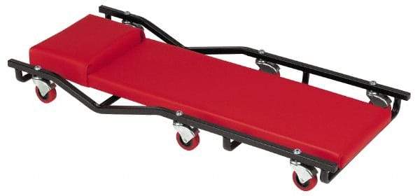 Whiteside - 570 Lb Capacity, 6 Wheel Creeper - Steel, 40" Long x 4.77" Overall Height x 17" Wide - Makers Industrial Supply