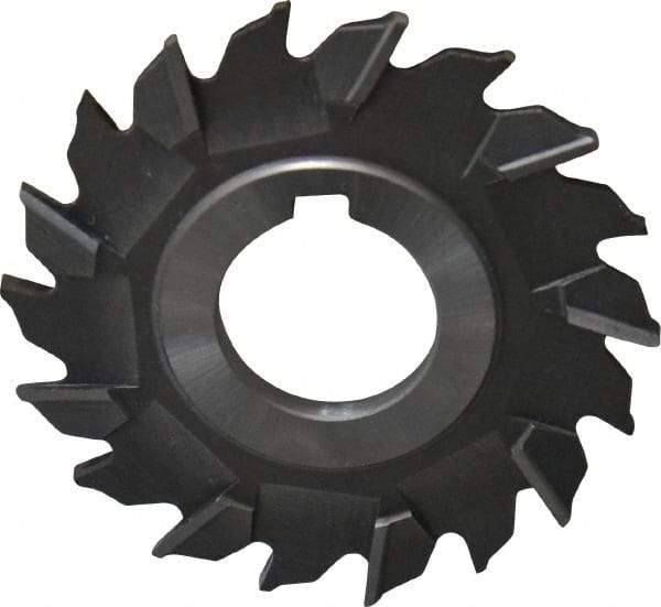 Made in USA - 3" Diam x 3/16" Width of Cut, 18 Teeth, Cobalt Side Milling Cutter - Staggered Teeth, Uncoated - Makers Industrial Supply