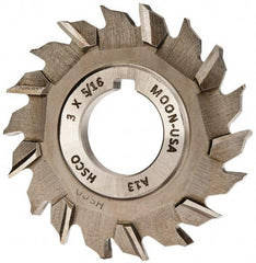 Made in USA - 3" Diam x 5/16" Width of Cut, 18 Teeth, Cobalt Side Milling Cutter - Staggered Teeth, Uncoated - Makers Industrial Supply