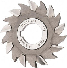 Made in USA - 4" Diam x 5/16" Width of Cut, 18 Teeth, Cobalt Side Milling Cutter - Staggered Teeth, Uncoated - Makers Industrial Supply