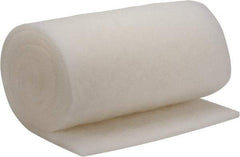 Made in USA - 15' Long x 25" Wide x 1" Thick Polyester Media Air Filter Media Roll - MERV 5, 85% Arrestance Efficiency, 500 FPM Max Air Flow, 0.14" wpg Init Resist, 1" wpg Final Resist, 30% Particle Capture Efficiency, Use with MSA - Makers Industrial Supply