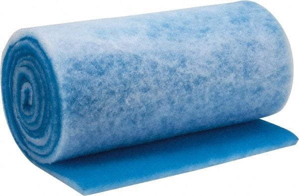 Made in USA - 15' Long x 25" Wide x 1" Thick Polyester Media Air Filter Media Roll - MERV 7, 86% Arrestance Efficiency, 500 FPM Max Air Flow, 0.14" wpg Init Resist, 1" wpg Final Resist, Use with Any Unit - Makers Industrial Supply