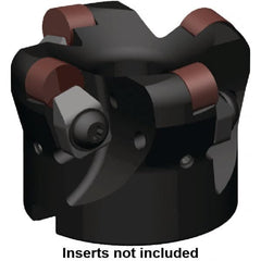 Kennametal - 63mm Cut Diam, 6mm Max Depth, 22mm Arbor Hole, 4 Inserts, RNGN 1207... Insert Style, Indexable Copy Face Mill - KSSR Cutter Style, 16,600 Max RPM, 50mm High, Series KSSR-RN - Makers Industrial Supply