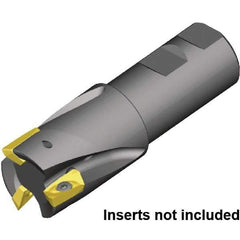 Kennametal - 1-1/2" Cut Diam, 1-1/4" Shank Diam, 4.53" OAL, Indexable Square Shoulder End Mill - Weldon Shank, 0° Lead Angle - Makers Industrial Supply