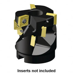 Kennametal - 15 Inserts, 63mm Cut Diam, 27mm Arbor Diam, 51.16mm Max Depth of Cut, Indexable Square-Shoulder Face Mill - 0/90° Lead Angle, 70mm High, SD.T 1204.. Insert Compatibility, Series KSSM-KSSP - Makers Industrial Supply