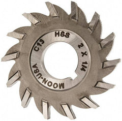 Made in USA - 2" Diam x 1/4" Width of Cut, 14 Teeth, High Speed Steel Side Milling Cutter - Straight Teeth, Uncoated - Makers Industrial Supply