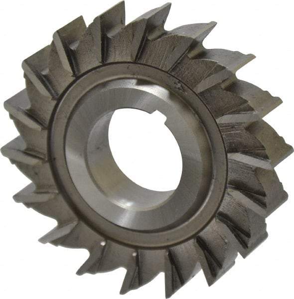 Made in USA - 2-1/2" Diam x 1/2" Width of Cut, 18 Teeth, High Speed Steel Side Milling Cutter - Straight Teeth, Uncoated - Makers Industrial Supply