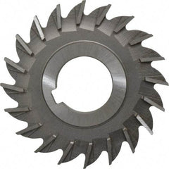 Made in USA - 3" Diam x 1/4" Width of Cut, 20 Teeth, High Speed Steel Side Milling Cutter - Straight Teeth, Uncoated - Makers Industrial Supply