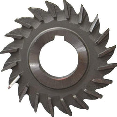 Made in USA - 3" Diam x 3/8" Width of Cut, 20 Teeth, High Speed Steel Side Milling Cutter - Straight Teeth, Uncoated - Makers Industrial Supply