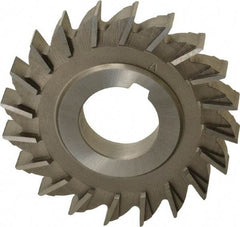 Made in USA - 3" Diam x 7/16" Width of Cut, 20 Teeth, High Speed Steel Side Milling Cutter - Straight Teeth, Uncoated - Makers Industrial Supply