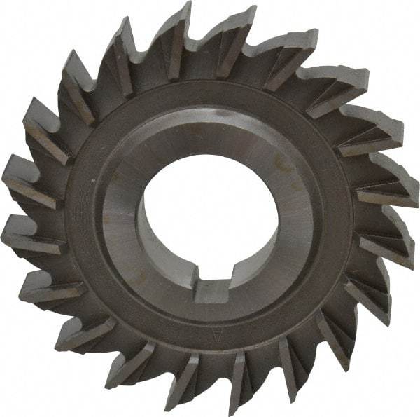 Made in USA - 3" Diam x 1/2" Width of Cut, 20 Teeth, High Speed Steel Side Milling Cutter - Straight Teeth, Uncoated - Makers Industrial Supply