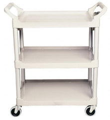 Rubbermaid - 200 Lb Capacity, 18-5/8" Wide x 33-5/8" Long x 37-3/4" High Standard Utility Cart - 3 Shelf, Plastic, Swivel Casters - Makers Industrial Supply