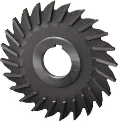 Made in USA - 4" Diam x 3/16" Width of Cut, 24 Teeth, High Speed Steel Side Milling Cutter - Straight Teeth, Uncoated - Makers Industrial Supply