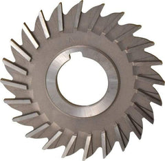 Made in USA - 4" Diam x 3/16" Width of Cut, 24 Teeth, High Speed Steel Side Milling Cutter - Straight Teeth, Uncoated - Makers Industrial Supply