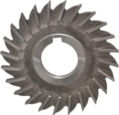 Made in USA - 4" Diam x 1/4" Width of Cut, 24 Teeth, High Speed Steel Side Milling Cutter - Straight Teeth, Uncoated - Makers Industrial Supply