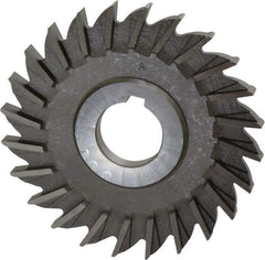 Made in USA - 4" Diam x 5/16" Width of Cut, 24 Teeth, High Speed Steel Side Milling Cutter - Straight Teeth, Uncoated - Makers Industrial Supply