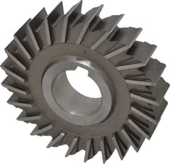 Made in USA - 4" Diam x 7/8" Width of Cut, 24 Teeth, High Speed Steel Side Milling Cutter - Straight Teeth, Uncoated - Makers Industrial Supply