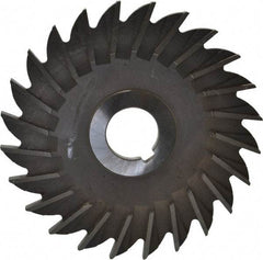 Made in USA - 5" Diam x 1/4" Width of Cut, 24 Teeth, High Speed Steel Side Milling Cutter - Straight Teeth, Uncoated - Makers Industrial Supply