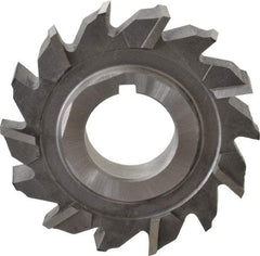 Made in USA - 2-1/8" Diam x 3/8" Width of Cut, 14 Teeth, High Speed Steel Side Milling Cutter - Staggered Teeth, Uncoated - Makers Industrial Supply