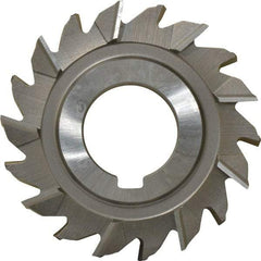 Made in USA - 2-3/4" Diam x 7/16" Width of Cut, 18 Teeth, High Speed Steel Side Milling Cutter - Staggered Teeth, Uncoated - Makers Industrial Supply