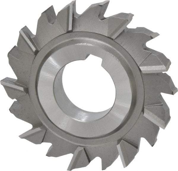 Made in USA - 2-3/4" Diam x 1/2" Width of Cut, 18 Teeth, High Speed Steel Side Milling Cutter - Staggered Teeth, Uncoated - Makers Industrial Supply