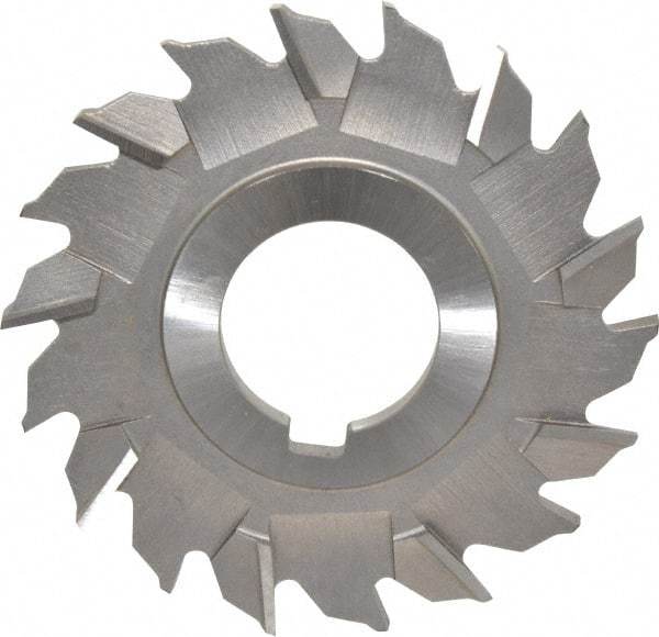 Made in USA - 3" Diam x 3/16" Width of Cut, 18 Teeth, High Speed Steel Side Milling Cutter - Staggered Teeth, Uncoated - Makers Industrial Supply