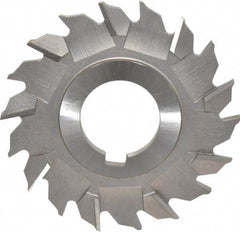 Made in USA - 3" Diam x 3/16" Width of Cut, 18 Teeth, High Speed Steel Side Milling Cutter - Staggered Teeth, Uncoated - Makers Industrial Supply