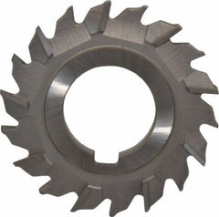 Made in USA - 3" Diam x 1/4" Width of Cut, 18 Teeth, High Speed Steel Side Milling Cutter - Staggered Teeth, Uncoated - Makers Industrial Supply