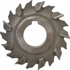 Made in USA - 3" Diam x 5/16" Width of Cut, 18 Teeth, High Speed Steel Side Milling Cutter - Staggered Teeth, Uncoated - Makers Industrial Supply