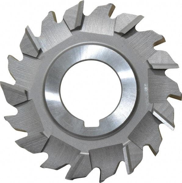 Made in USA - 3" Diam x 7/16" Width of Cut, 18 Teeth, High Speed Steel Side Milling Cutter - Staggered Teeth, Uncoated - Makers Industrial Supply