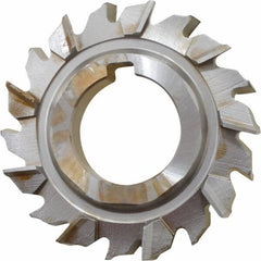 Made in USA - 3" Diam x 9/16" Width of Cut, 18 Teeth, High Speed Steel Side Milling Cutter - Staggered Teeth, Uncoated - Makers Industrial Supply