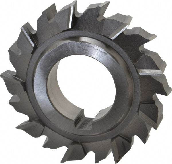 Made in USA - 3" Diam x 5/8" Width of Cut, 18 Teeth, High Speed Steel Side Milling Cutter - Staggered Teeth, Uncoated - Makers Industrial Supply