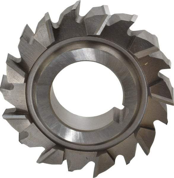 Made in USA - 3" Diam x 3/4" Width of Cut, 18 Teeth, High Speed Steel Side Milling Cutter - Staggered Teeth, Uncoated - Makers Industrial Supply