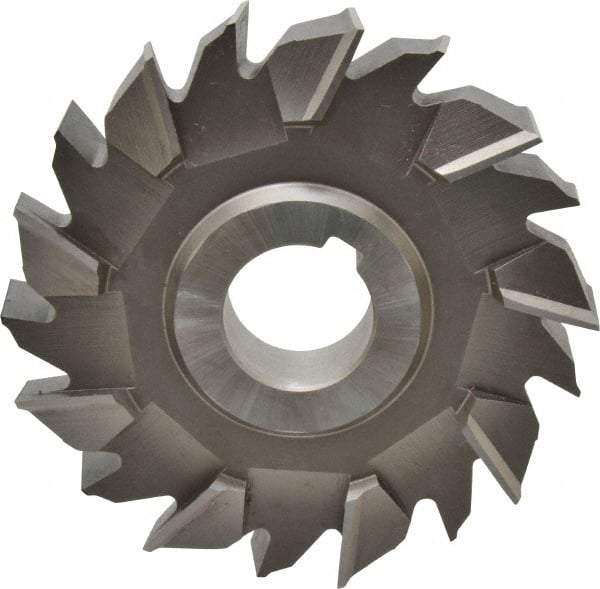 Made in USA - 4" Diam x 3/4" Width of Cut, 18 Teeth, High Speed Steel Side Milling Cutter - Staggered Teeth, Uncoated - Makers Industrial Supply