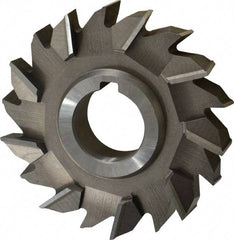 Made in USA - 4" Diam x 3/4" Width of Cut, 18 Teeth, High Speed Steel Side Milling Cutter - Staggered Teeth, Uncoated - Makers Industrial Supply