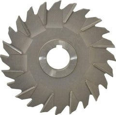 Made in USA - 5" Diam x 5/16" Width of Cut, 24 Teeth, High Speed Steel Side Milling Cutter - Staggered Teeth, Uncoated - Makers Industrial Supply