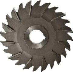 Made in USA - 5" Diam x 3/8" Width of Cut, 24 Teeth, High Speed Steel Side Milling Cutter - Staggered Teeth, Uncoated - Makers Industrial Supply