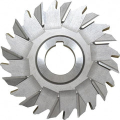 Made in USA - 5" Diam x 3/4" Width of Cut, 24 Teeth, High Speed Steel Side Milling Cutter - Staggered Teeth, Uncoated - Makers Industrial Supply