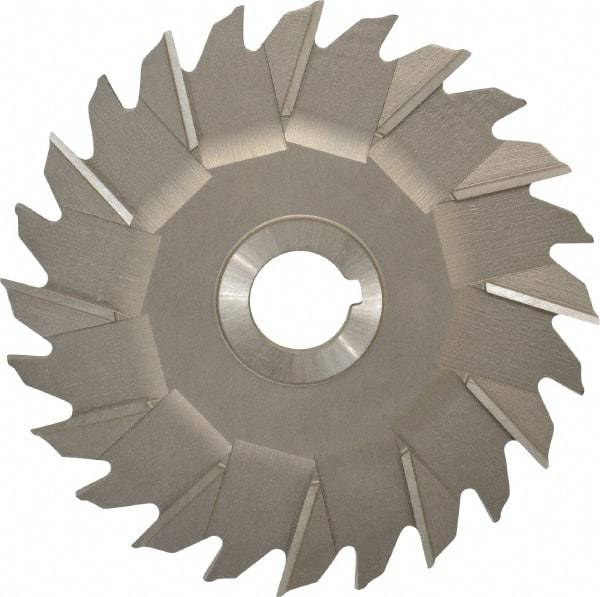 Made in USA - 6" Diam x 5/16" Width of Cut, 24 Teeth, High Speed Steel Side Milling Cutter - Staggered Teeth, Uncoated - Makers Industrial Supply